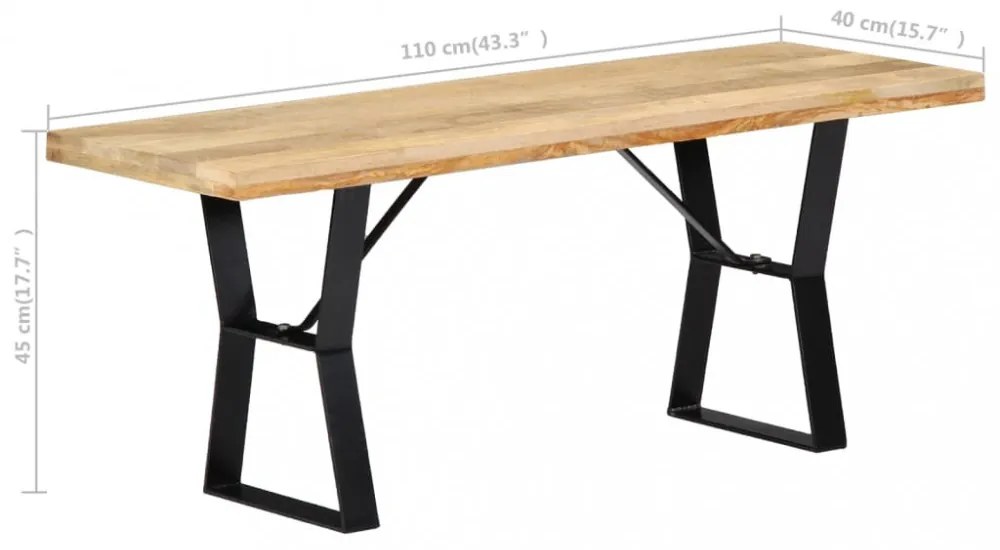 tömör mangófa pad 110 cm