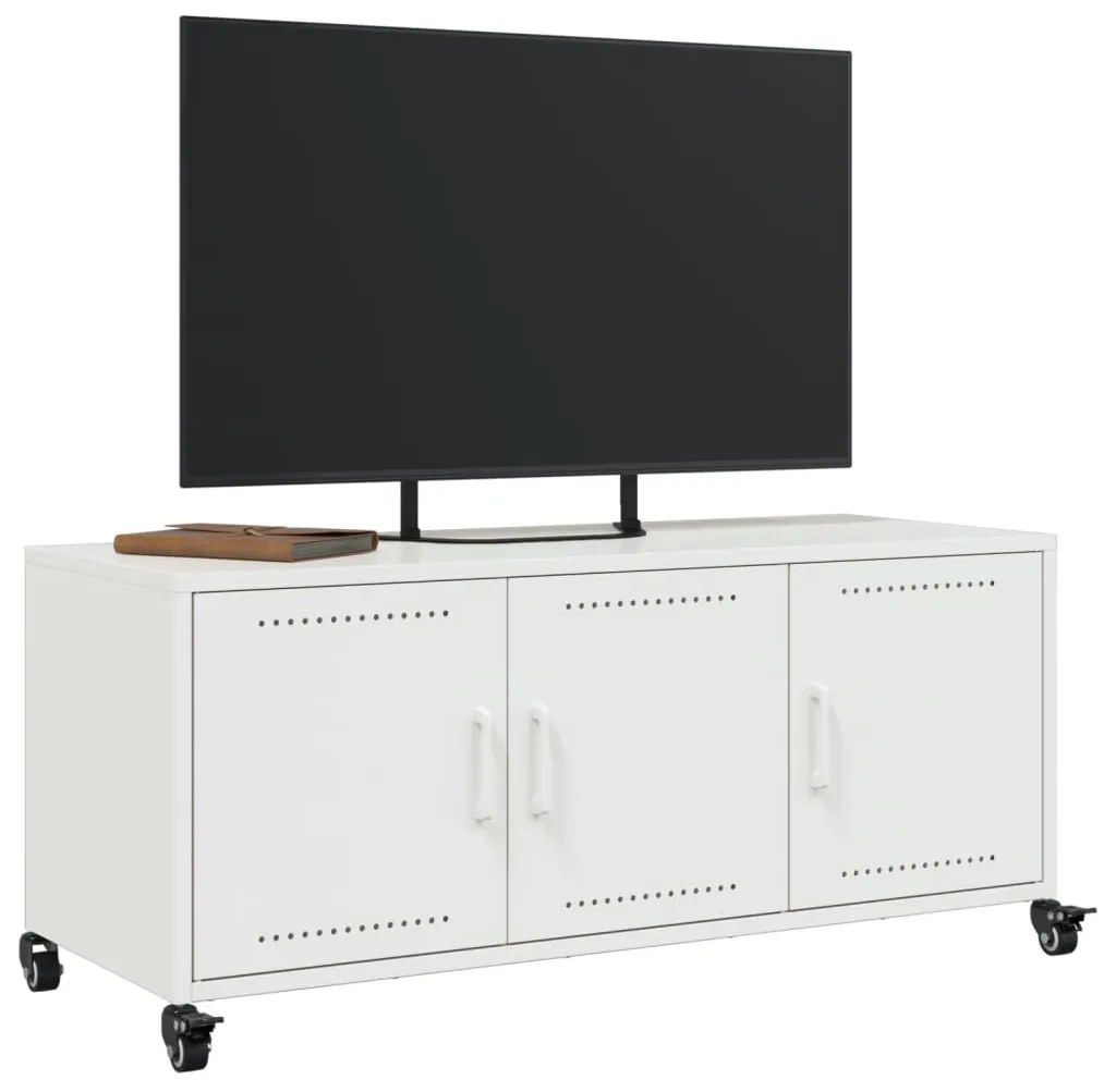 fehér acél TV-szekrény 100,5 x 39 x 43,5 cm