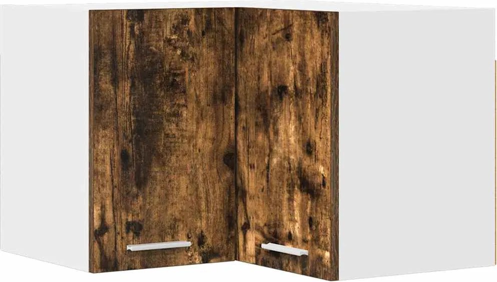 vidaXL Függő szekrény Füstölt tölgy és fehér 57 x 57 x 40 cm Faanyag