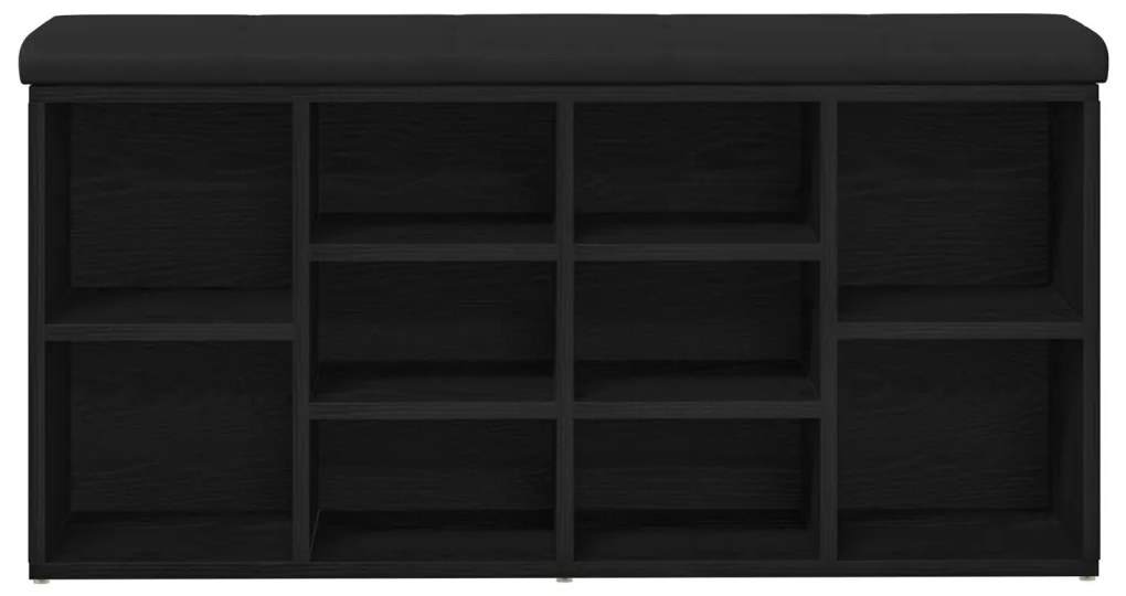 Tároló Pad Fekete Tölgy 100x30x48 cm Műszaki Fa