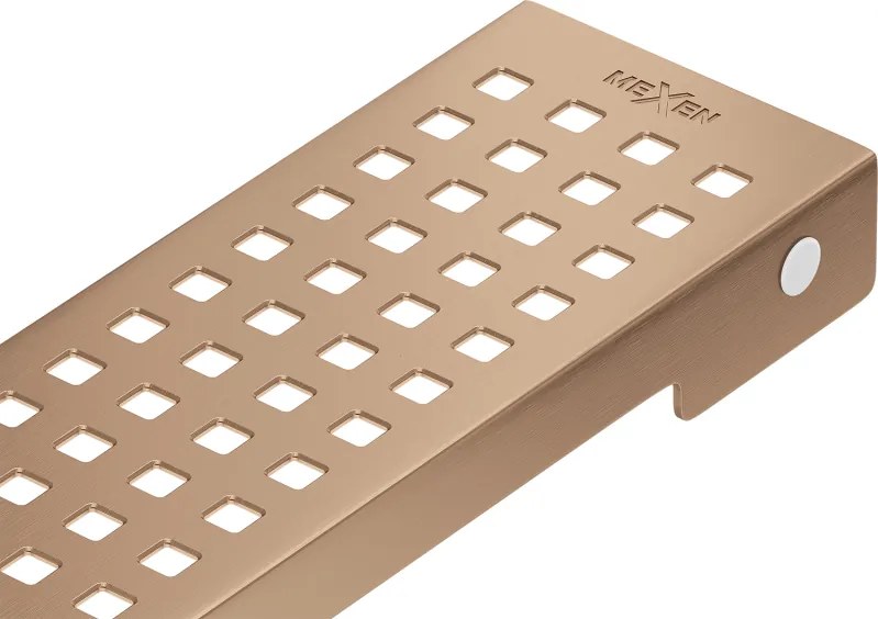 Mexen Flat M08 lineáris lefolyó takaró 70 cm, kefélt réz - 1C25070