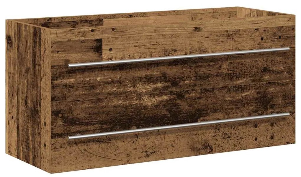 antik fa szerelt fa mosdószekrény 100x38,5x48 cm
