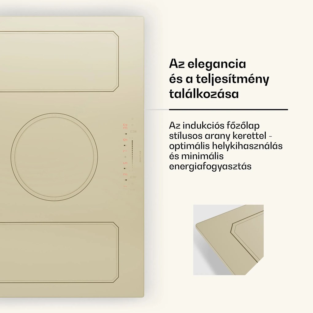 Klarstein Victoria 5 Flex, indukciós főzőlap, beépíthető, 7400 W, 2 Flex zóna, időzítő