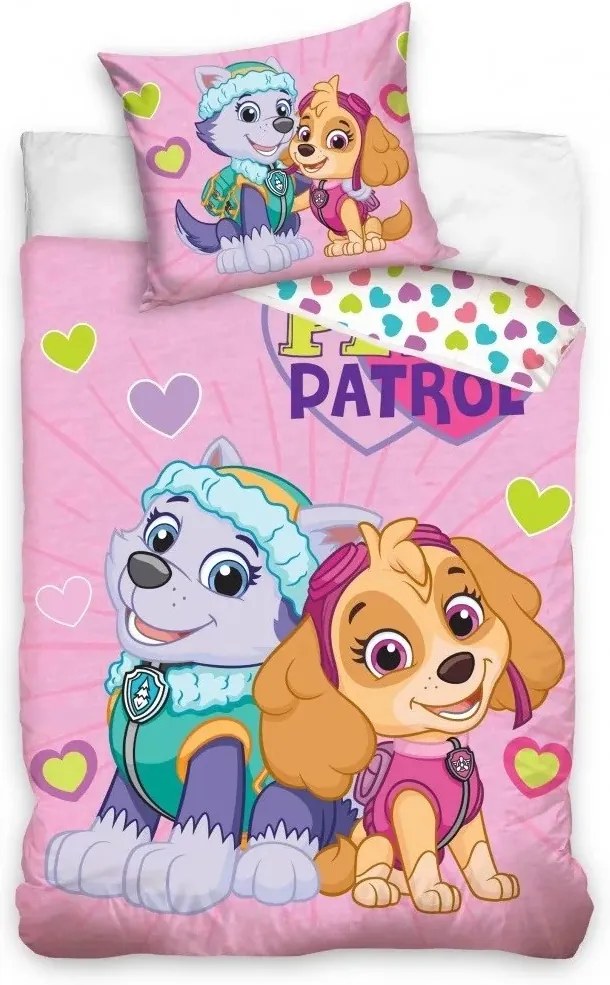 Mancs Őrjárat ovis ágyneműhuzat szív 100x135cm 40x60cm