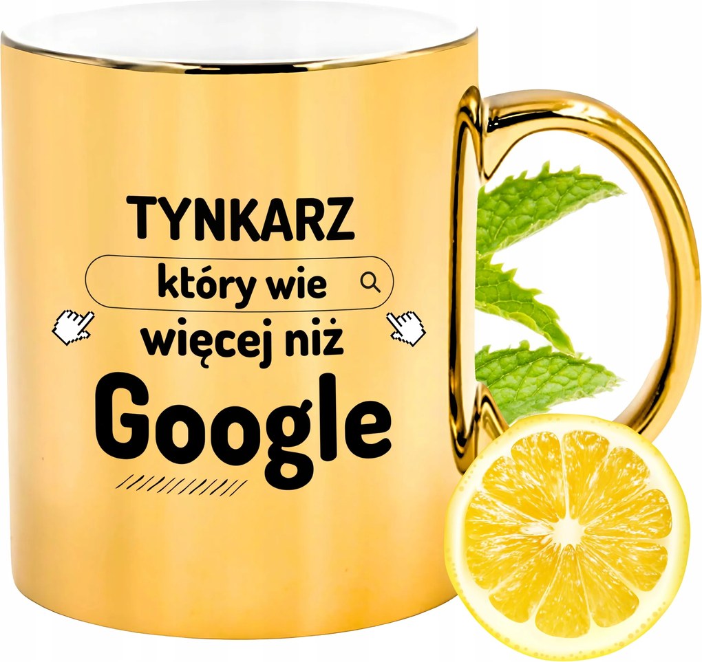 Prémium Arany Csillogó Bögre Vakoló Ajándék Nyomtatott Fotóval