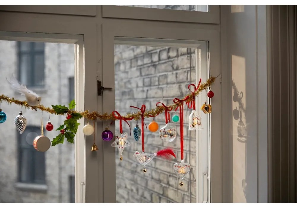 Üveg kézzel fújt karácsonyfadísz 8 cm Ann-Sofi Romme Annual Christmas Heart 2025 – Holmegaard