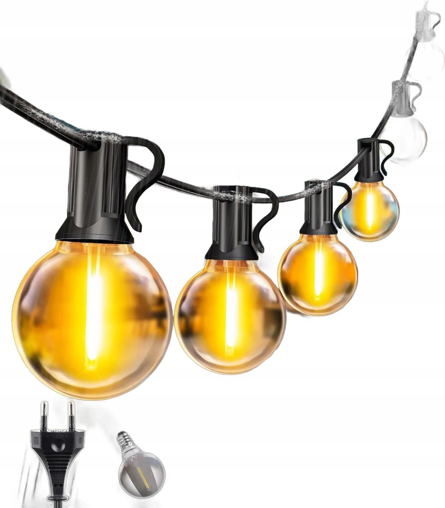 Fényfüzér Jekemorye 1000 cm hálós, fekete