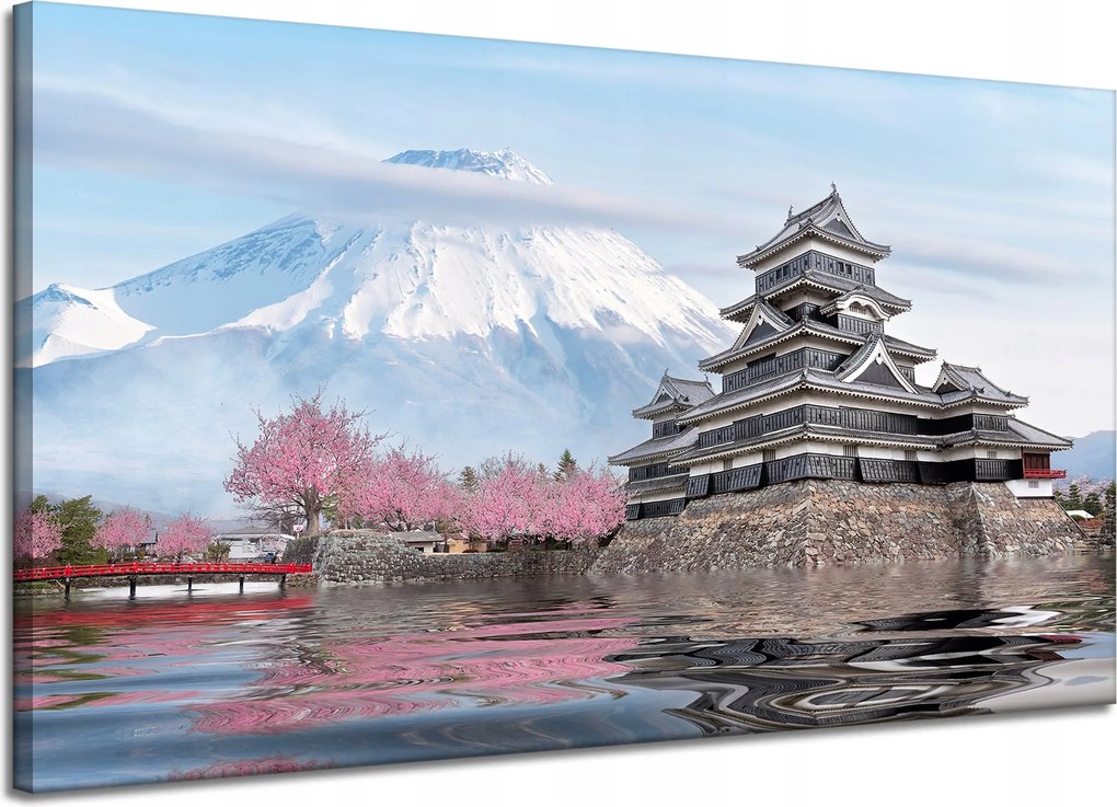 Vászonkép Természet Házikó a Fudzsinál 120X70 cm