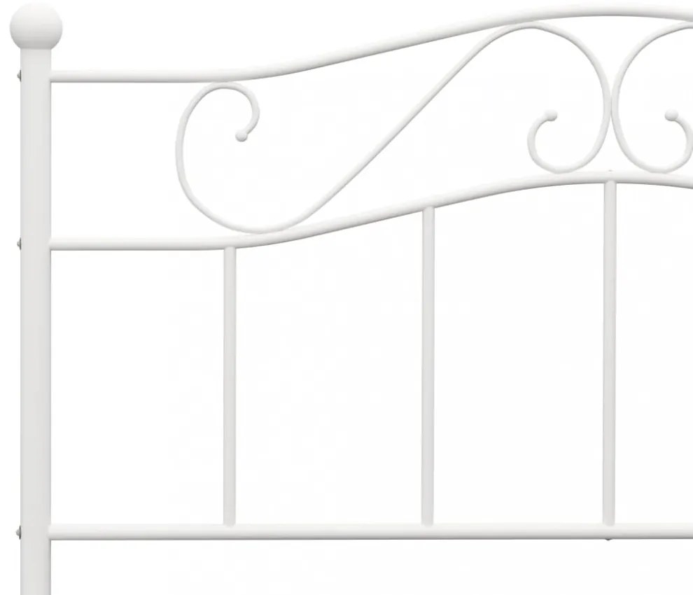 vidaXL fehér fém ágykeret 140 x 200 cm