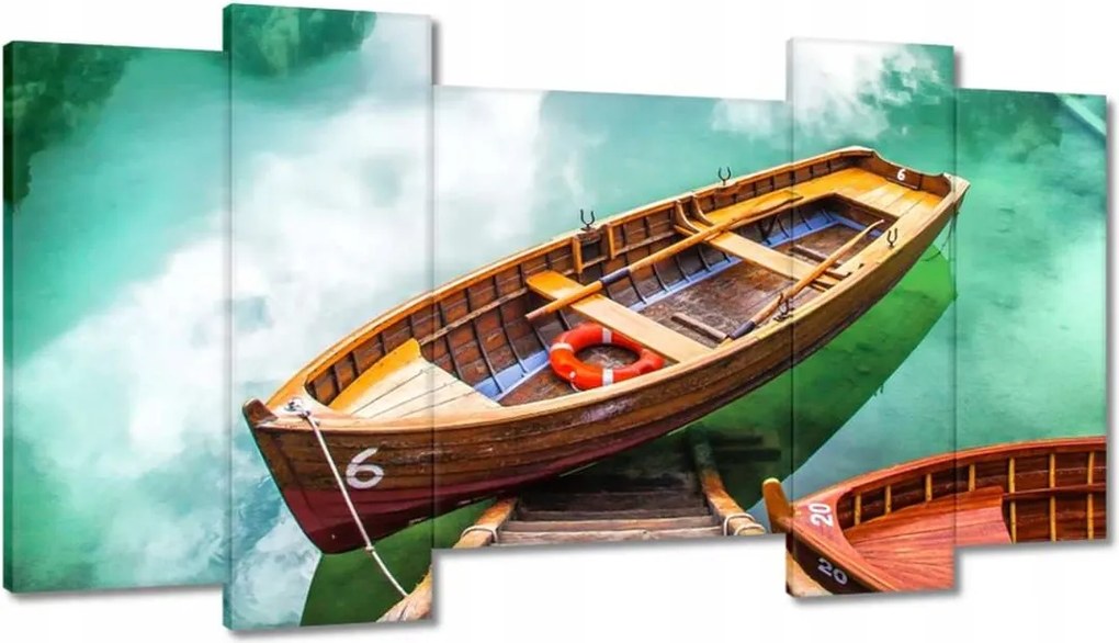 Képek 120x65 Csónak a hegyi tavon