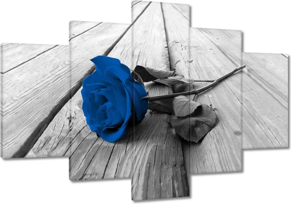 Vászonkép 120x80 Kék rózsa a hídon