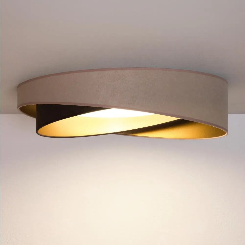 BRILAGI-LED Mennyezeti lámpa VELVET TWIST LED/24W/230V 4000K átm. 55 cm bézs/barna/arany