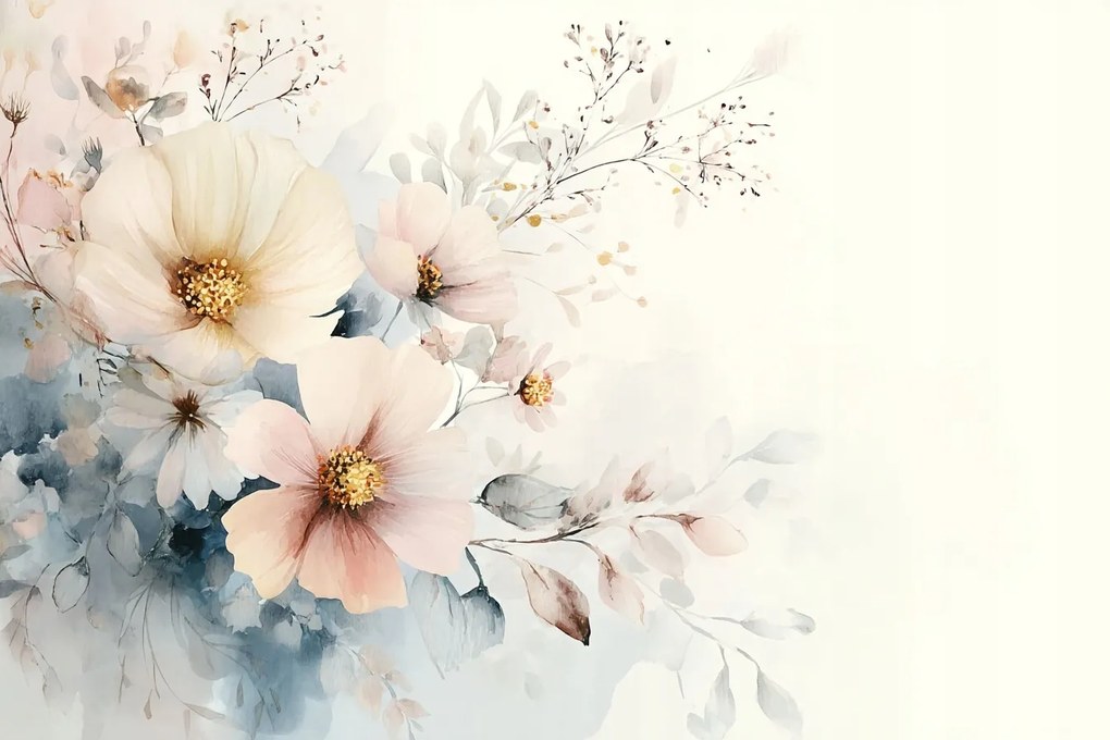 Fotótapéta Flizelina Pasztell Virágok Csokor Természet Kert 312x219 ragasztó