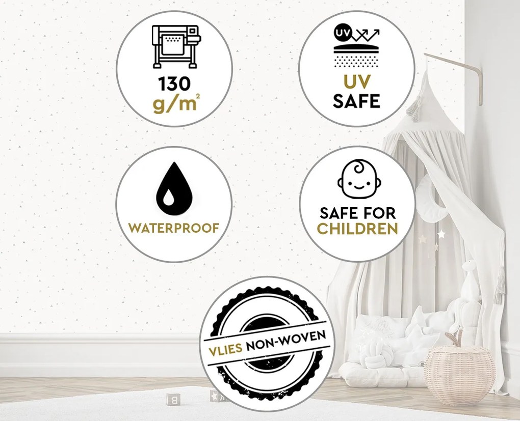 Gario Fotótapéta Scandi háromszögek Anyag: Vlies, Méret: 450 x 315 cm