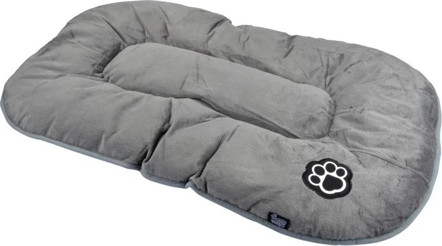 Szürke velúr fekhely kutyáknak 107x62 cm Flakes – Love Story