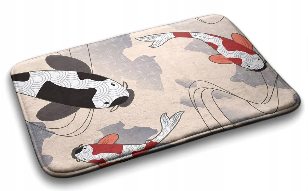 Koi Halak Gumírozott fürdőszobaszőnyeg 75x45 cm