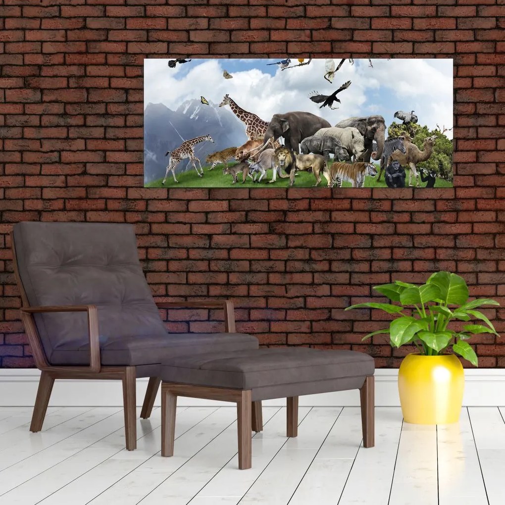 Kép - állatok a szigeten (120x50 cm)