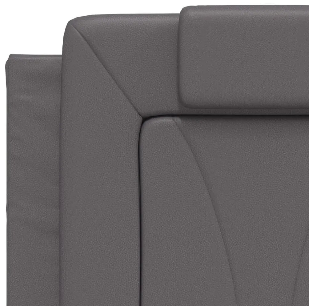 szürke műbőr fejtámla párna Viana 120 cm