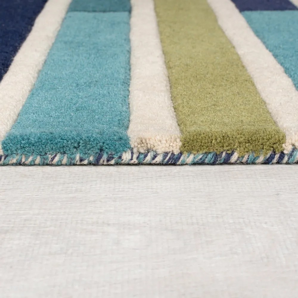 Zöld gyapjú szőnyeg 170x120 cm Piano - Flair Rugs