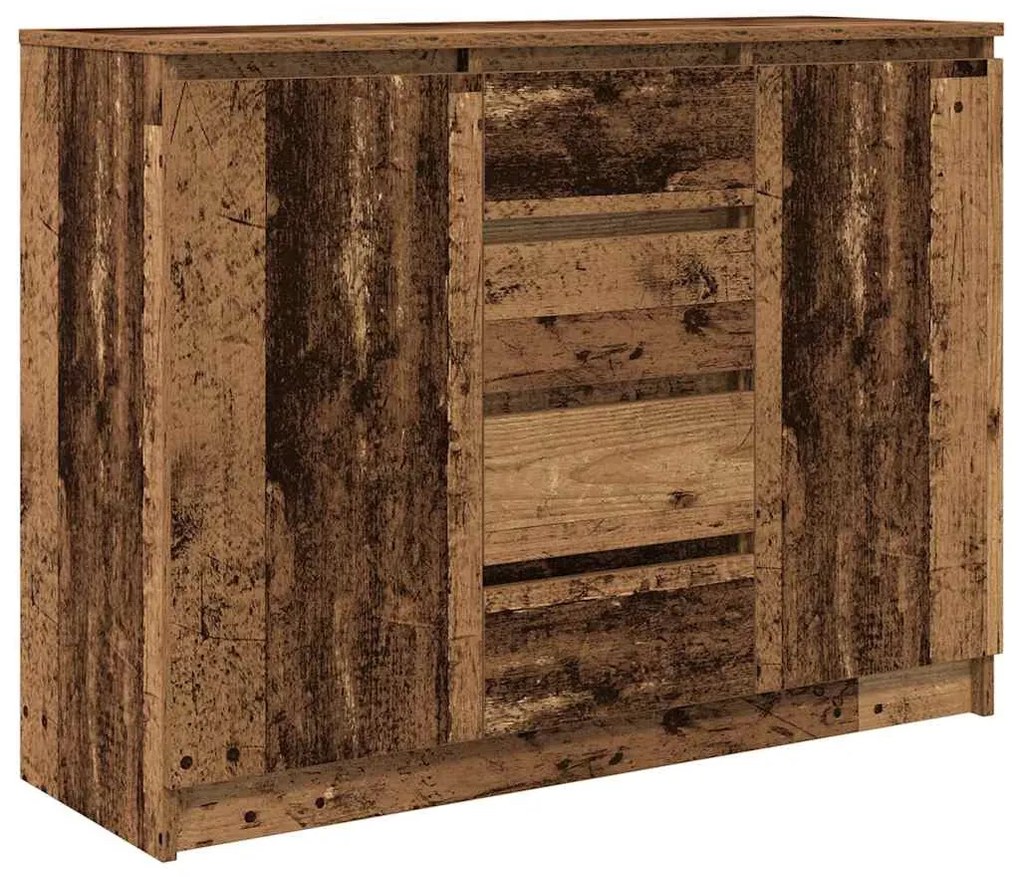 antik fa szerelt fa tálalószekrény fiókos 100,5x35x76 cm