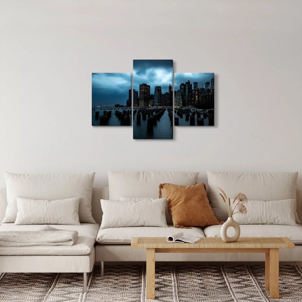 Kép - Kilátás a New York-i felhőkarcolókra (90x60 cm)