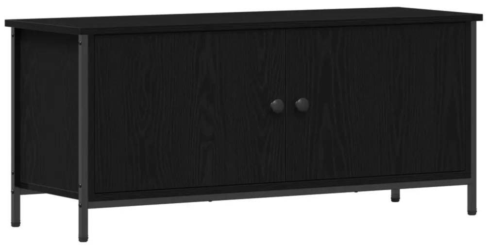 vidaXL TV szekrény Fekete tölgy 100 x 35 x 45 cm Faanyag