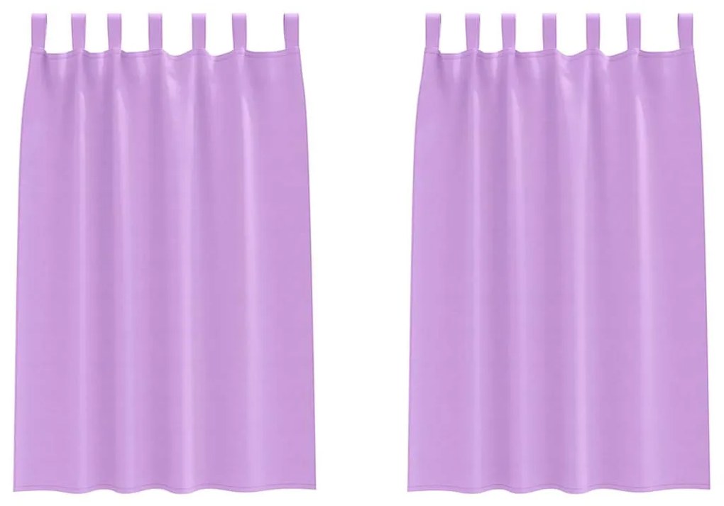 Függönyök függönyökkel 2 pcs Lila 175x140cm Poliészter