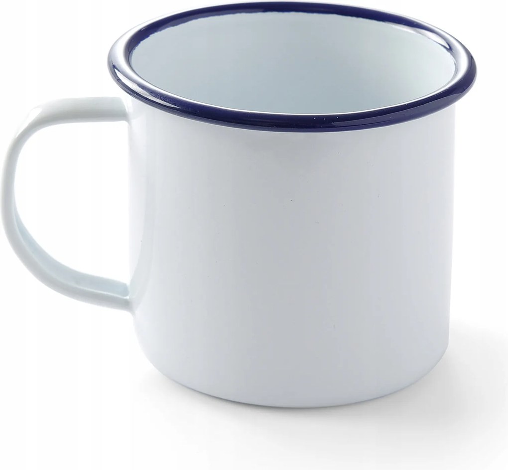 Zománcozott Bögre Fehér Retro Acél Gasztro Fogantyúval 360ML Hendi