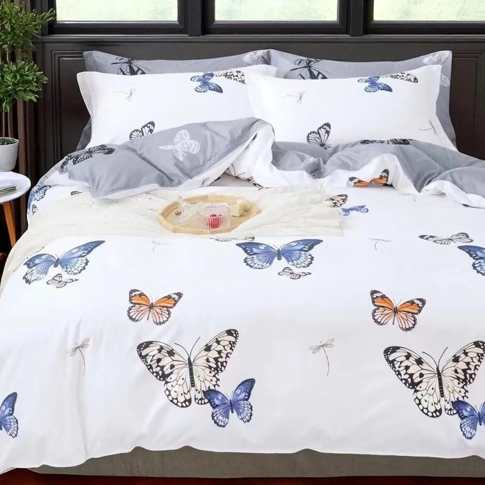 Ágynemű FALER BUTTERFLIES WHITE 7 részes 140X200 cm