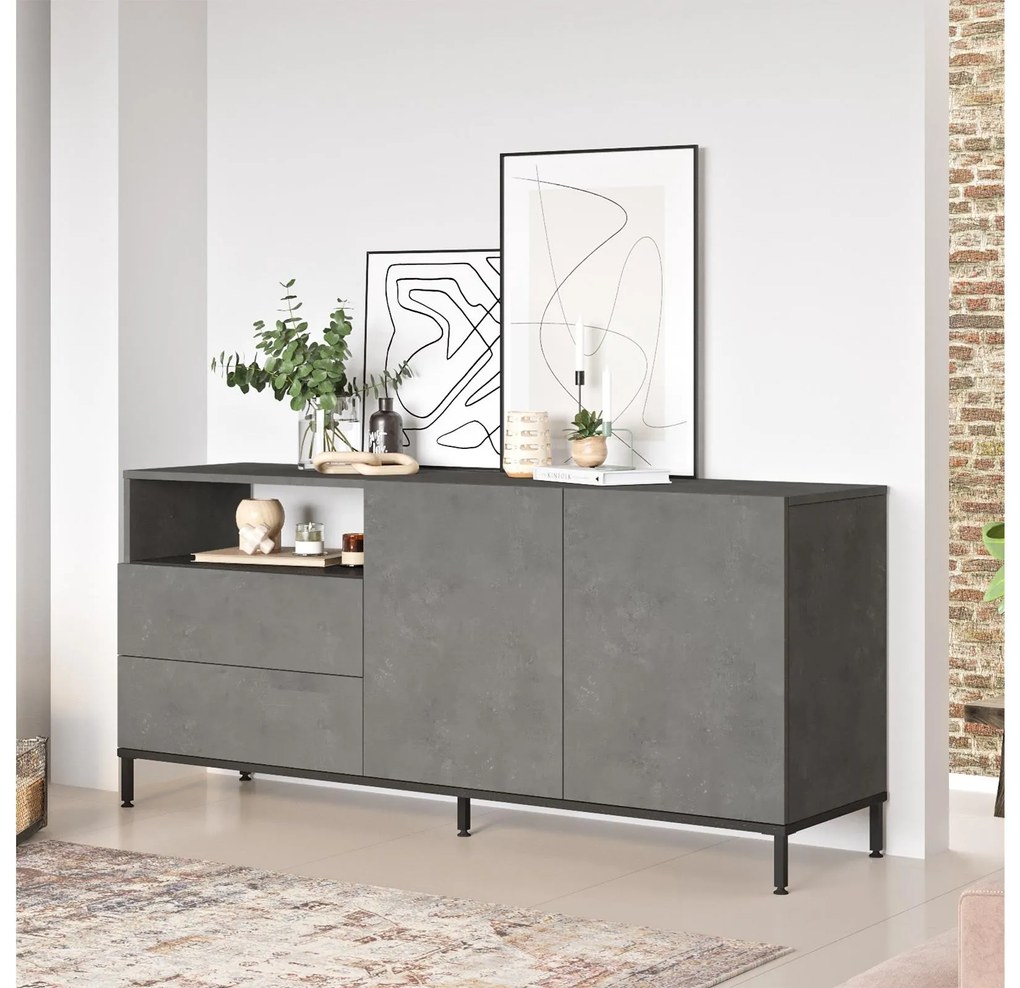 Konzolsztal Levoretta 32 (szürke + fekete). 1106470