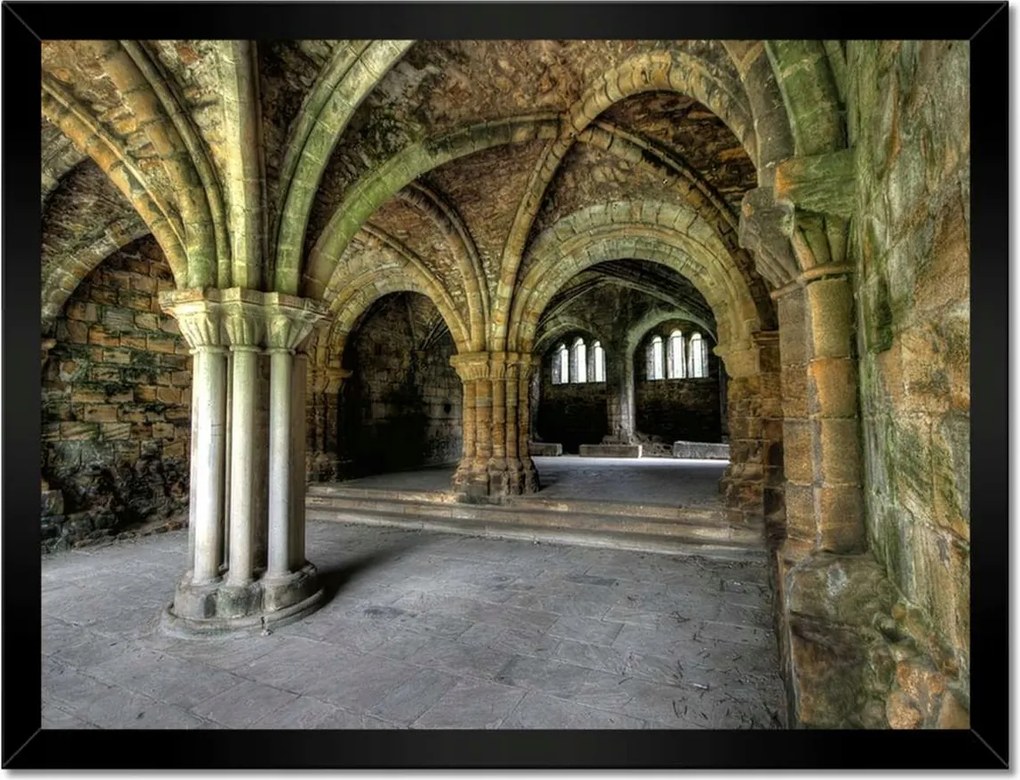 Poszterek keretben 40x30 A kastély belseje Oszlopok és építészeti boltívek