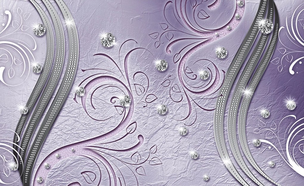Fotótapéta Lila vinil gyémántok Elegancia 254x184 +ragasztó