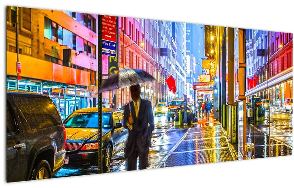 Kép - Város neonfényben (120x50 cm)