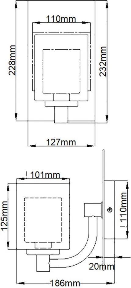 Quoizel Kolt QZ-KOLT1-PC-BATH Fali lámpa 1x3.5W/G9 IP44