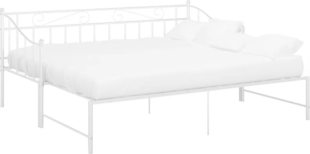 vidaXL fehér fém kihúzható kanapéágykeret 90 x 200 cm