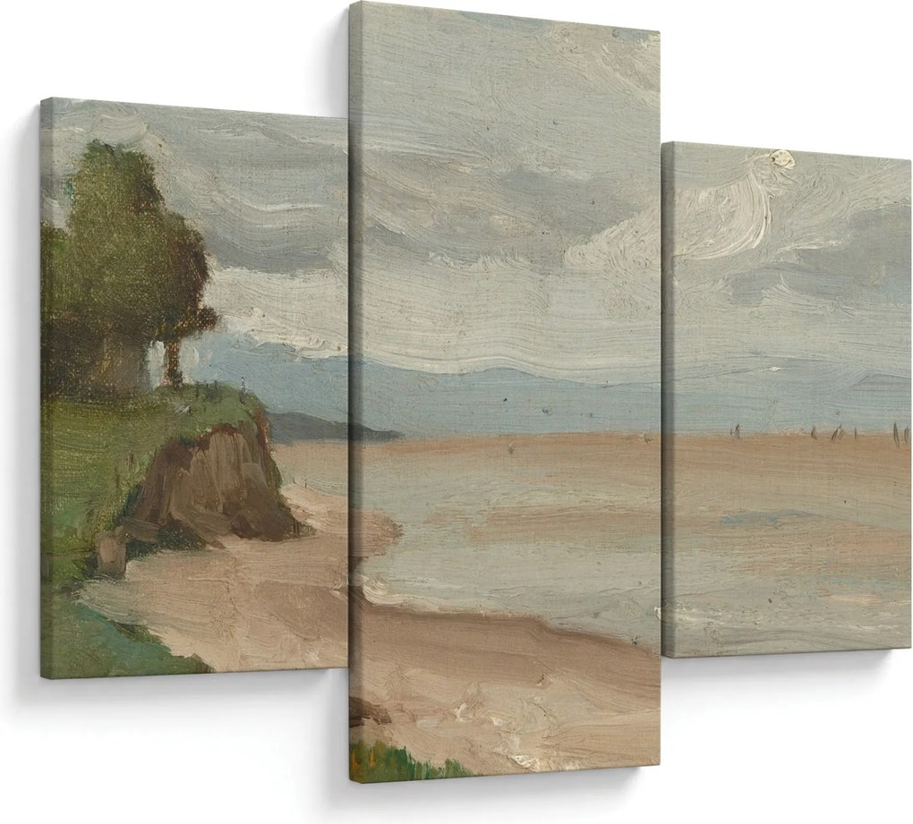 Kép - Jean-Baptiste-Camille Corot, Beach Near Etretat, reprodukciók (90x60 cm)