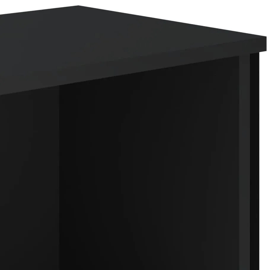 fekete szerelt fa cipőszekrény 90 x 38 x 45,5 cm