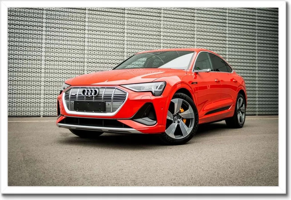 Poszter keretben 60x40 Piros Audi e-tron