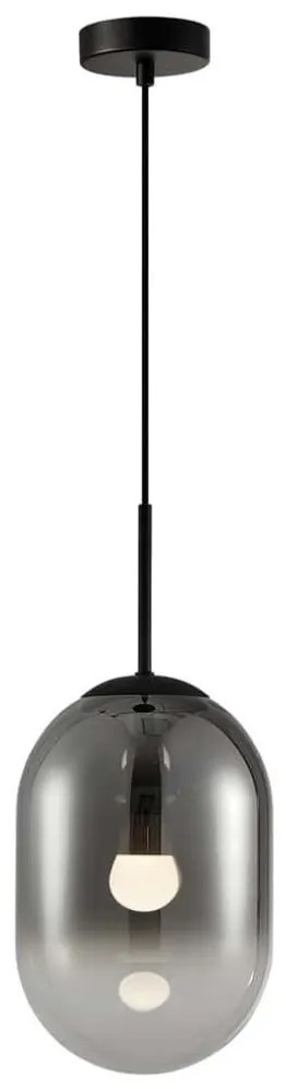 Csillár zsinóron ALIAS 1xE14/40W/230V átm. 24 cm fekete/szürke