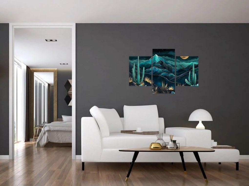 Kép - Türkiz éjszaka (90x60 cm)
