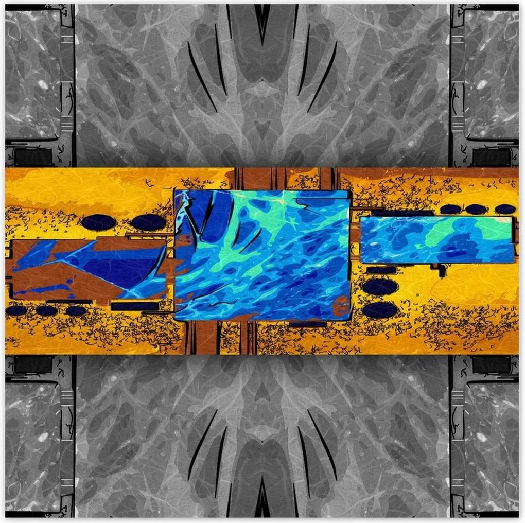 Poszterek 100x100 Kék csillogás