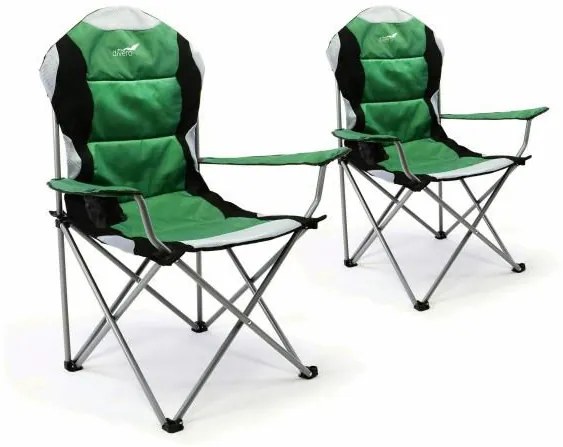 DIVERO Kempingszék Deluxe 2 db zöld