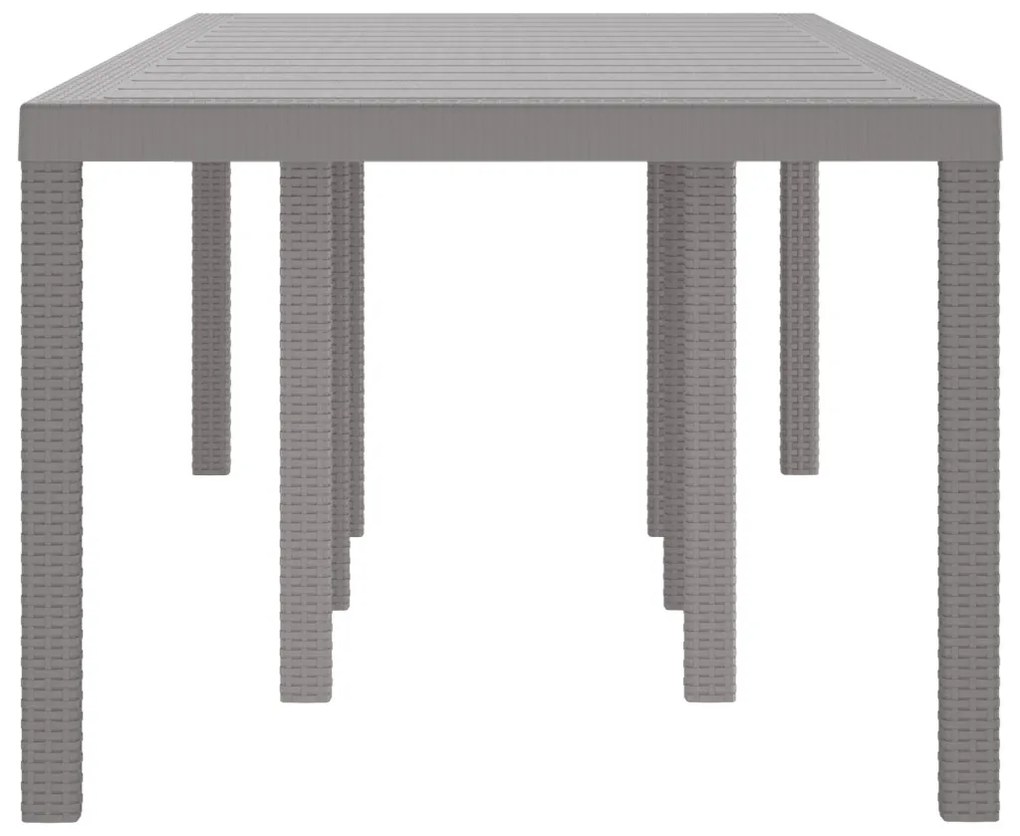 Kerti Asztal Világosszürke 250x100x73 cm Poly Rattan, Kerti Asztal Világosszürke 100x100x73 cm Poly Rattan, Kerti Asztal Világosszürke 150x100x73 cm Poly Rattan