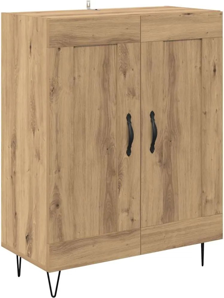 vidaXL Széf Artisan tölgy 69,5 x 34 x 90 cm Műszaki fa és vas