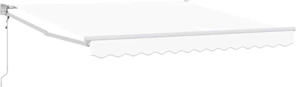 vidaXL Behúzható napellenző Fehér 350 x 250 cm szövet