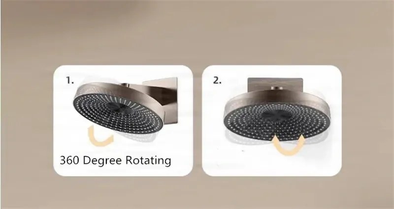 Zuhanyrendszer ELITE EDITION BCS1698 termosztáttal, LED-világítással, forgatható kifolyóval, több színben — Króm