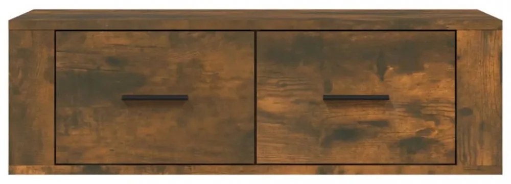 füstös tölgy színű szerelt fa függő TV-szekrény 80 x 36 x 25 cm