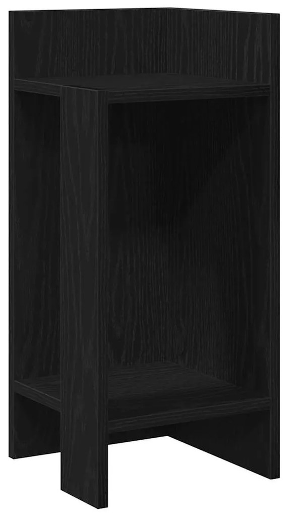 2 db fekete kisasztal polccal 25,5 x 27 x 60 cm