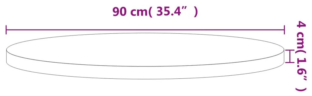 tömör bükkfa kerek asztallap Ø90 x 4 cm