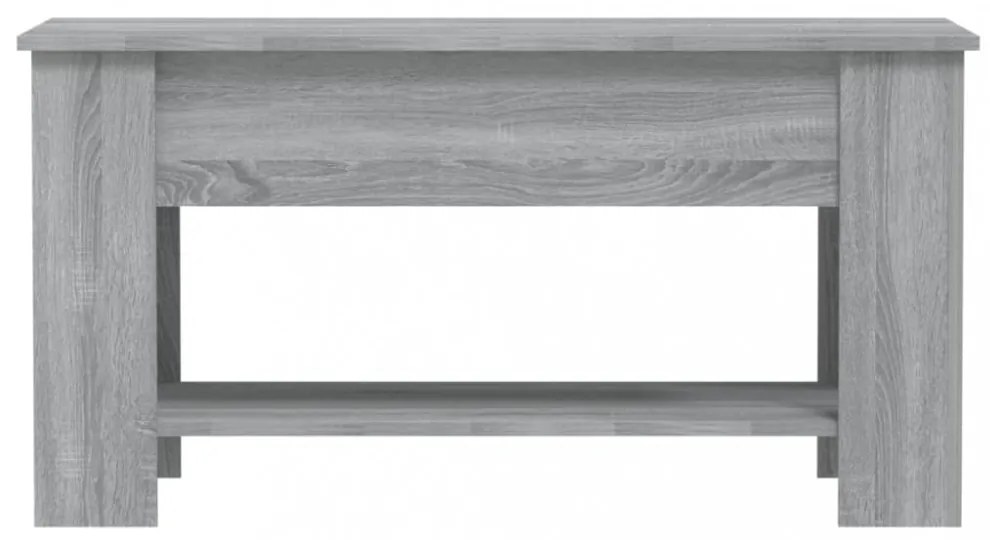 szürke sonoma színű szerelt fa dohányzóasztal 101x49x52 cm